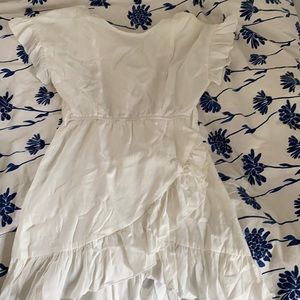 White Short Sleeve Dress